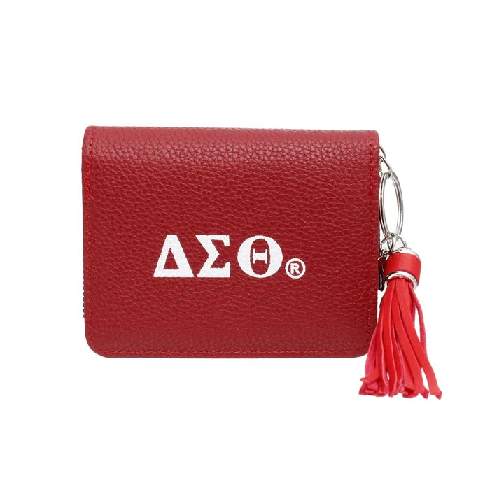 Delta Red Tassel Keychain Zipper Wallet
