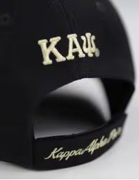 Kappa Alpha Psi Black 'K' Hat: 3D Embroidered Cap