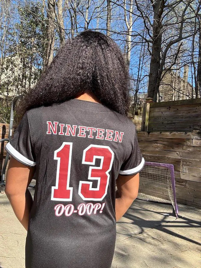 Delta Sigma Theta Black Button Down Baseball Jersey | Nothing But The Chosen