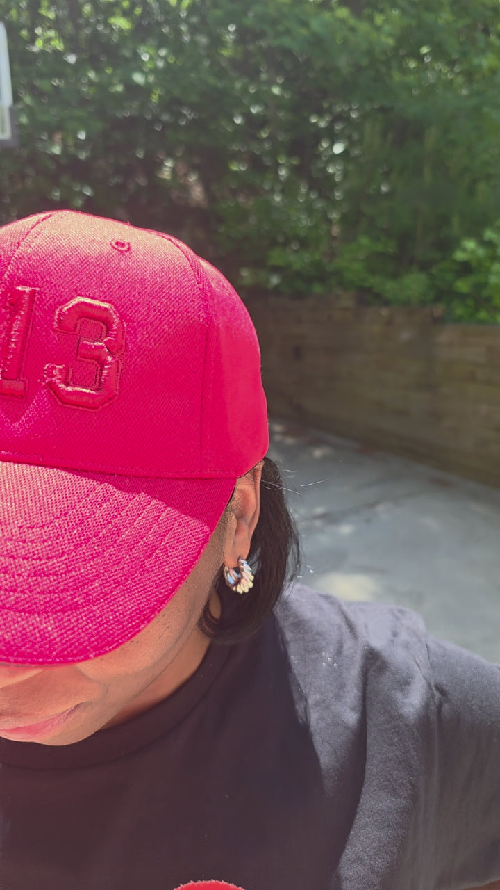Delta Sigma Theta 1913 Red on Red Embroidered Baseball Cap
