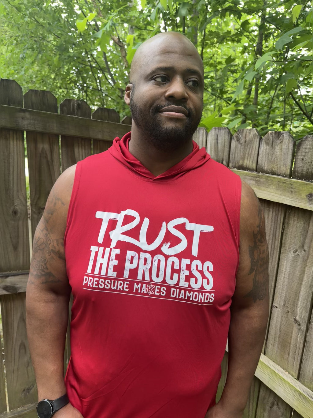 Trust The Process Sleeveless Crimson Dri-fit