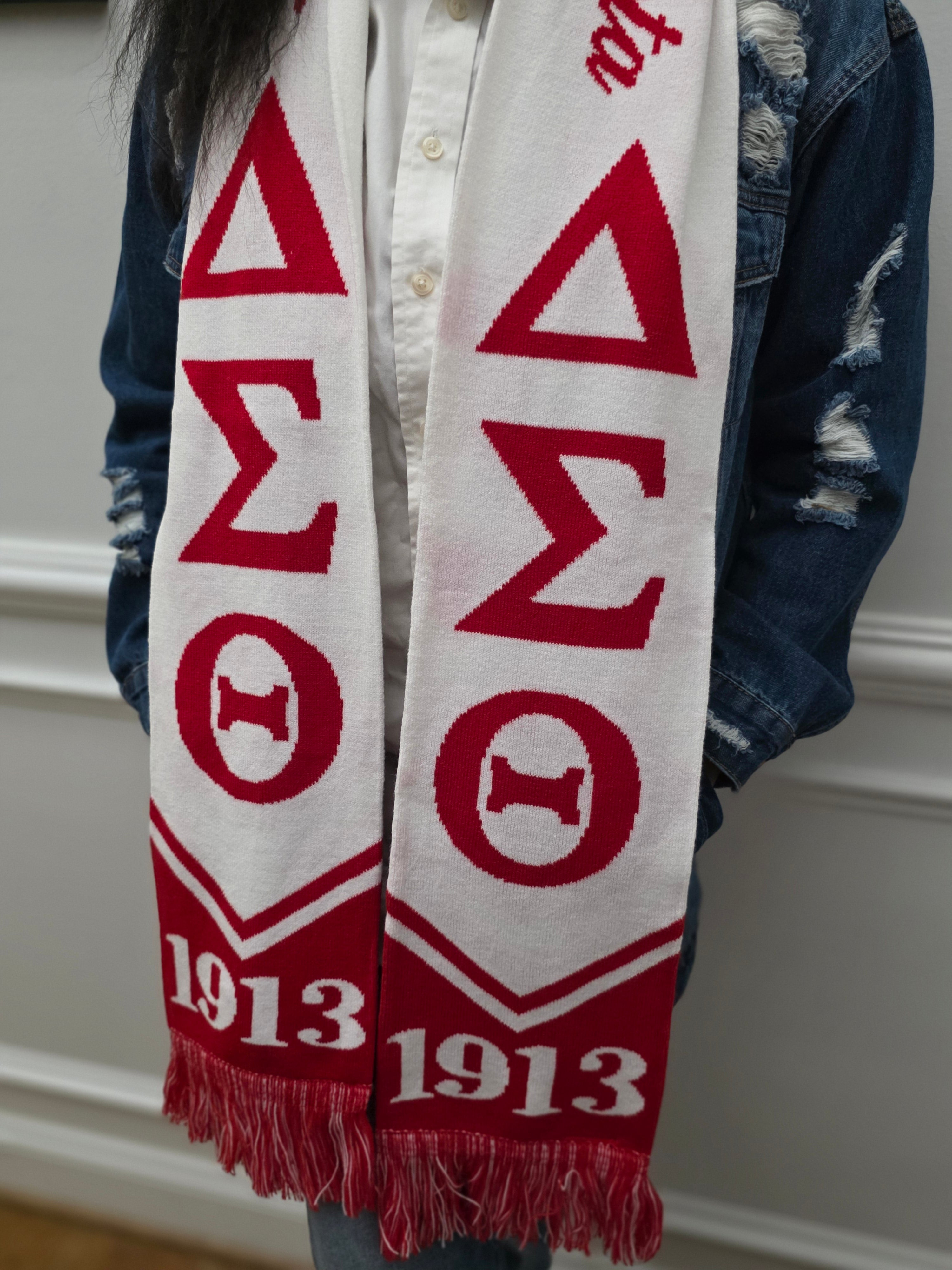 Delta Sigma Theta 80 X 7 Inch Scarf