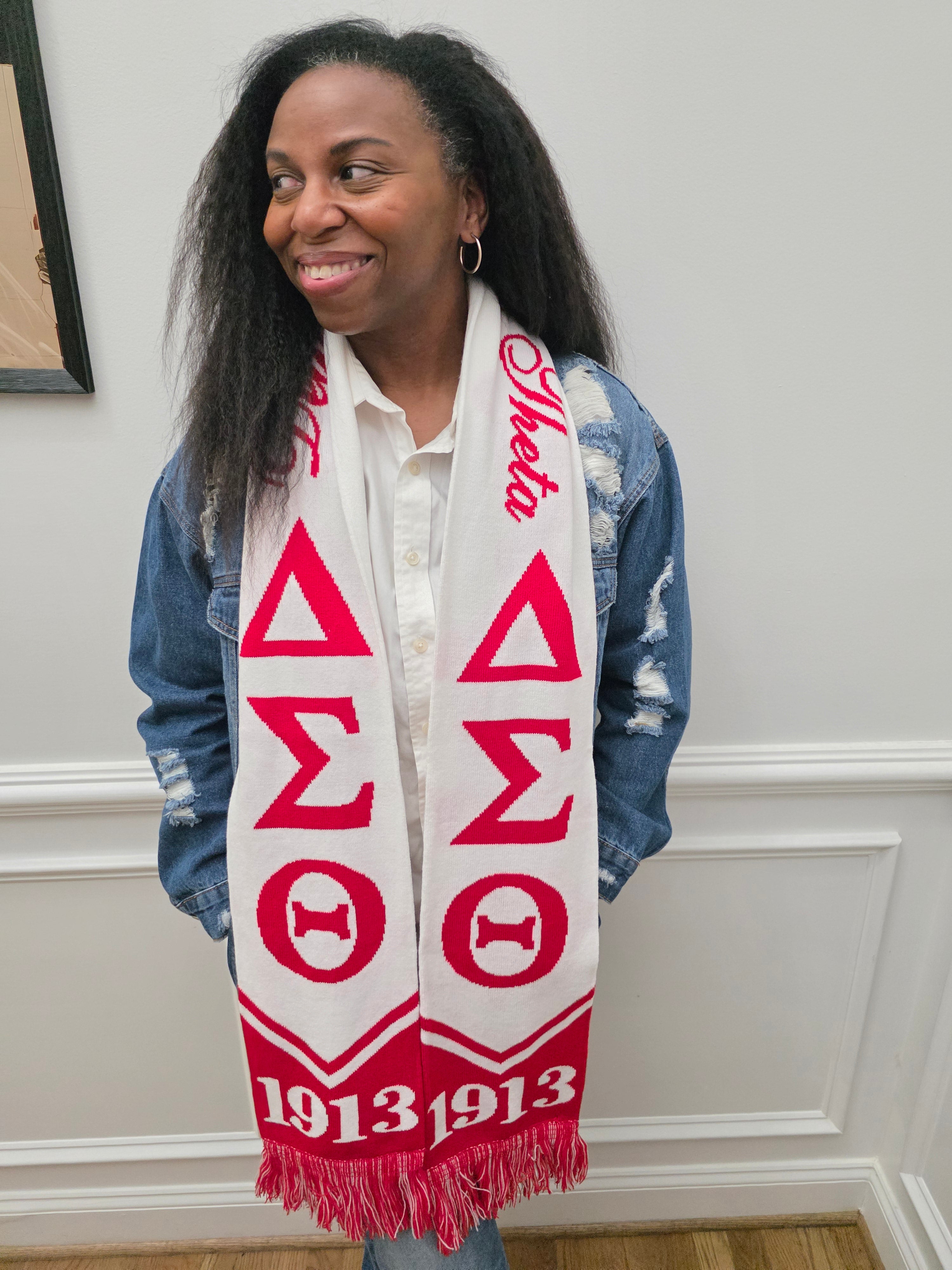 Delta Sigma Theta 80 X 7 Inch Scarf