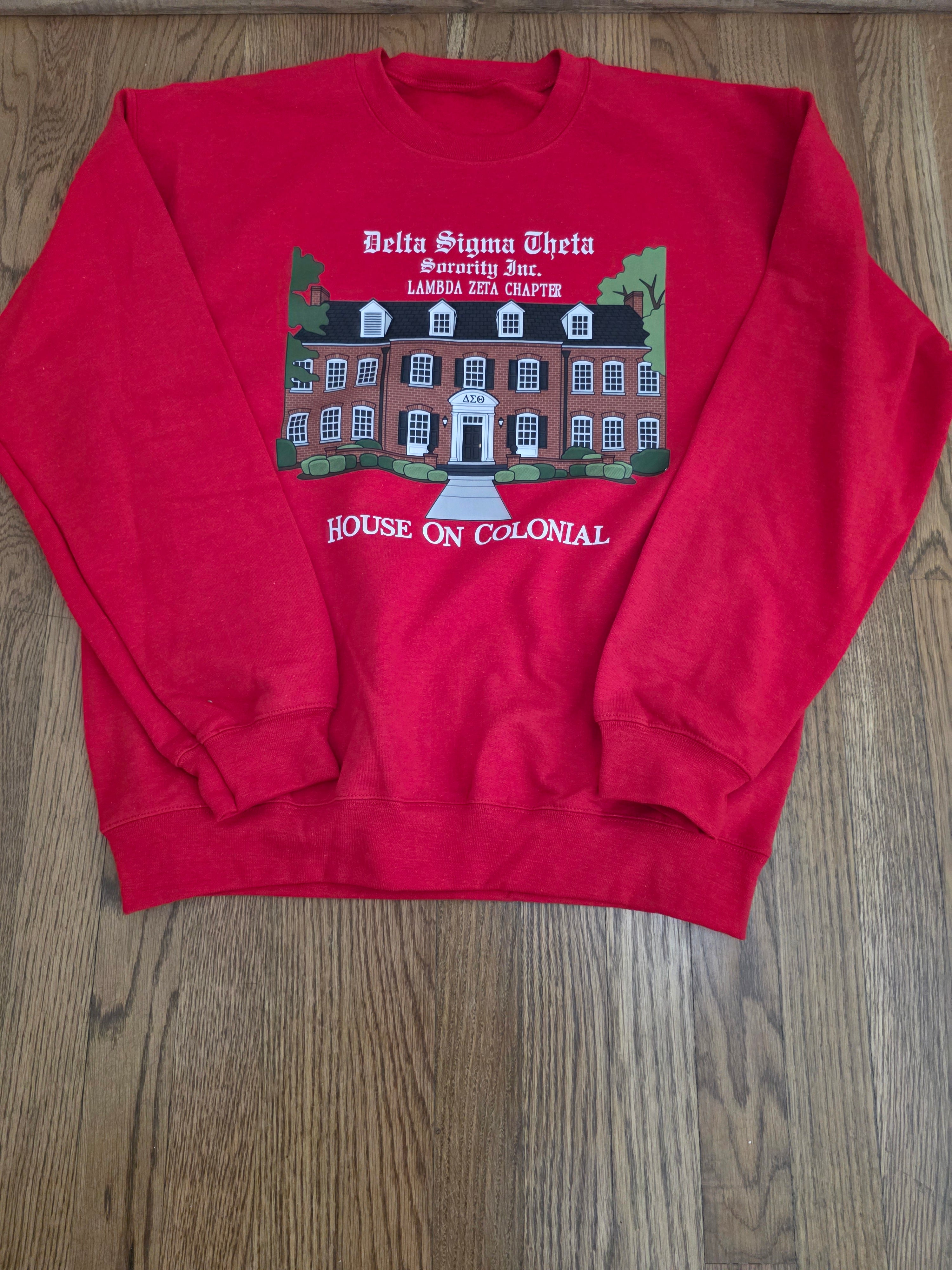 Lambda Zeta House On Colonial  Sweatshirt
