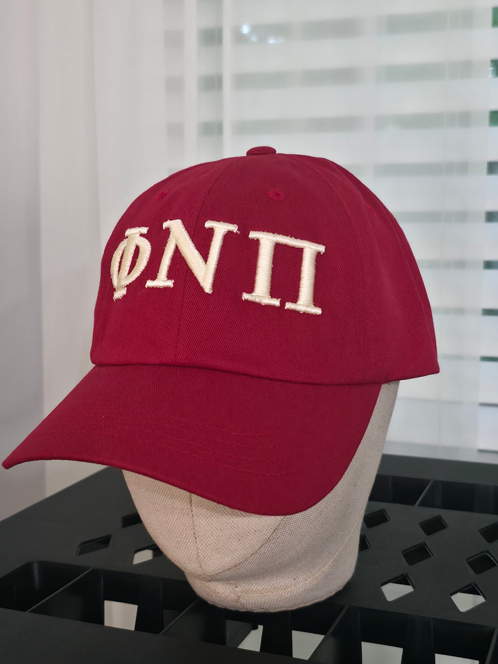 Phi Nu Pi Crimson Dad Cap | Embroidered Hat