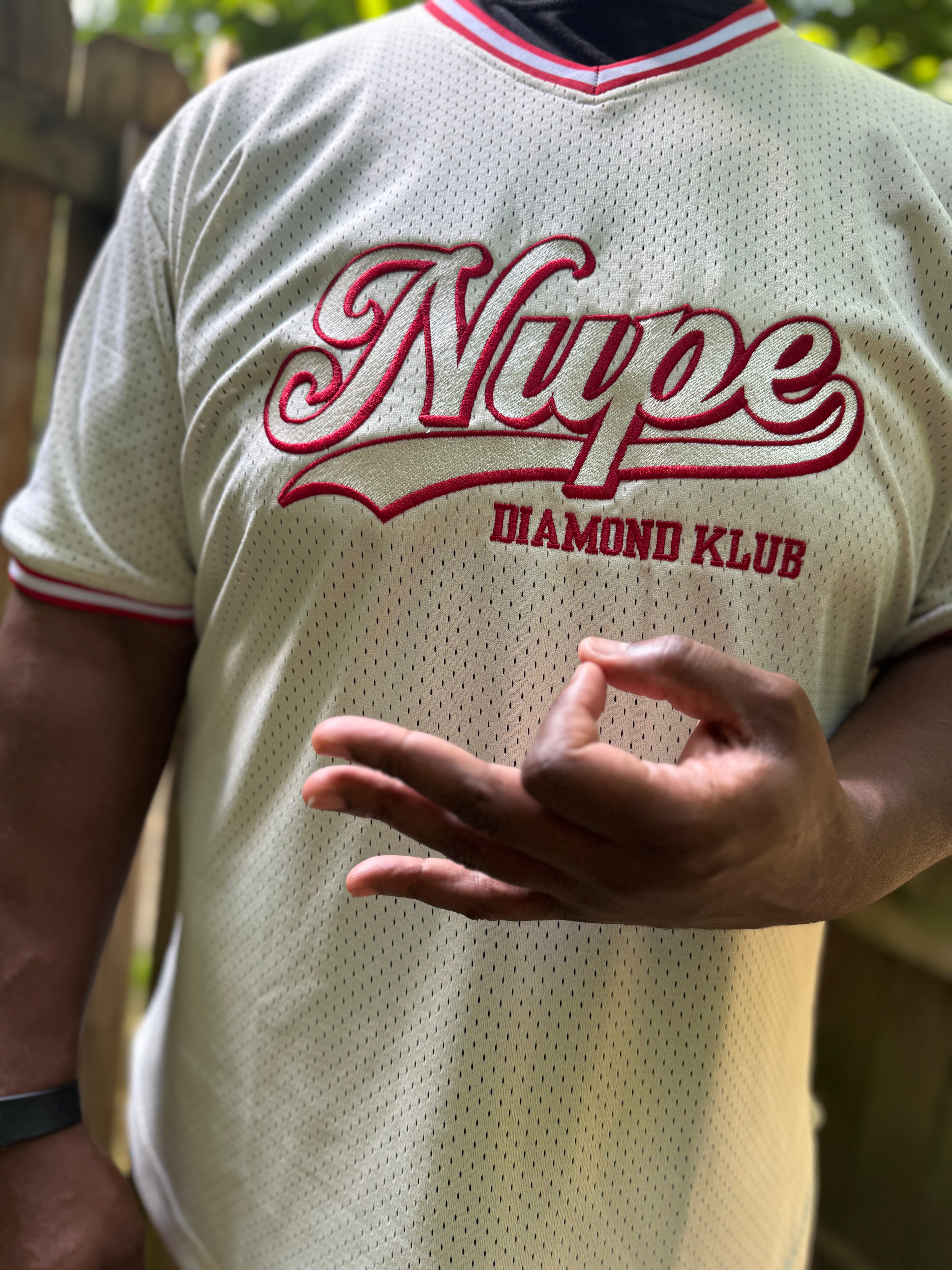 Nupe Diamond Klub Embroidered Retro Baseball Jersey