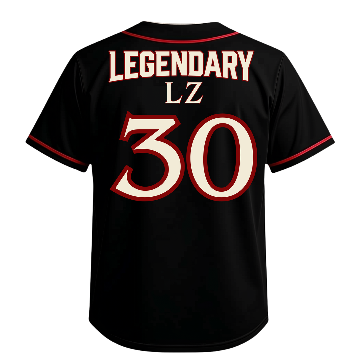 PREORDER Lambda Zeta Button Down Black Embroidered Baseball Jersey