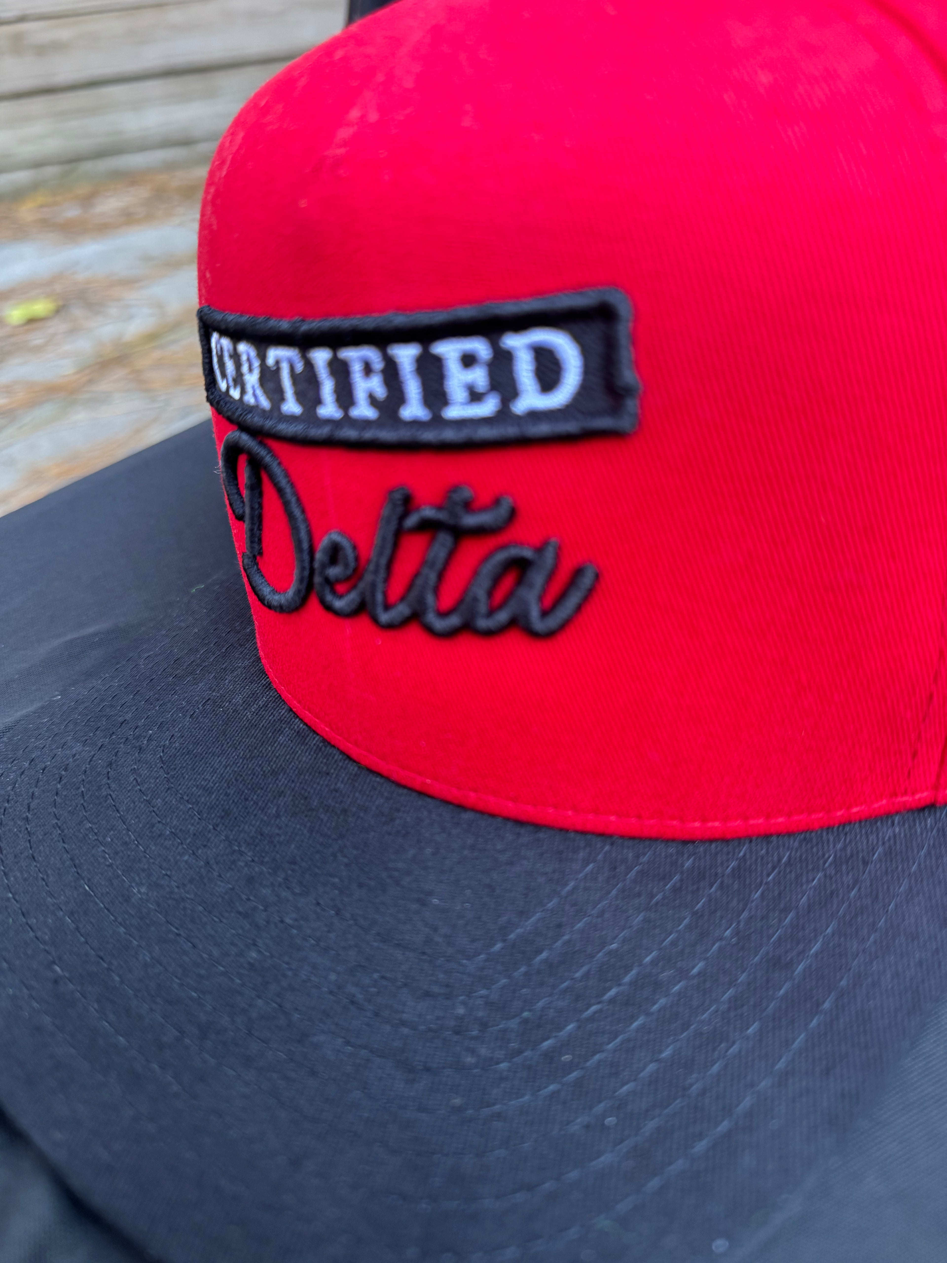 Certified Delta Red and Black Hat